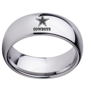 Dallas Cowboys Tungsten Silver Comfort Fit Ring‎
